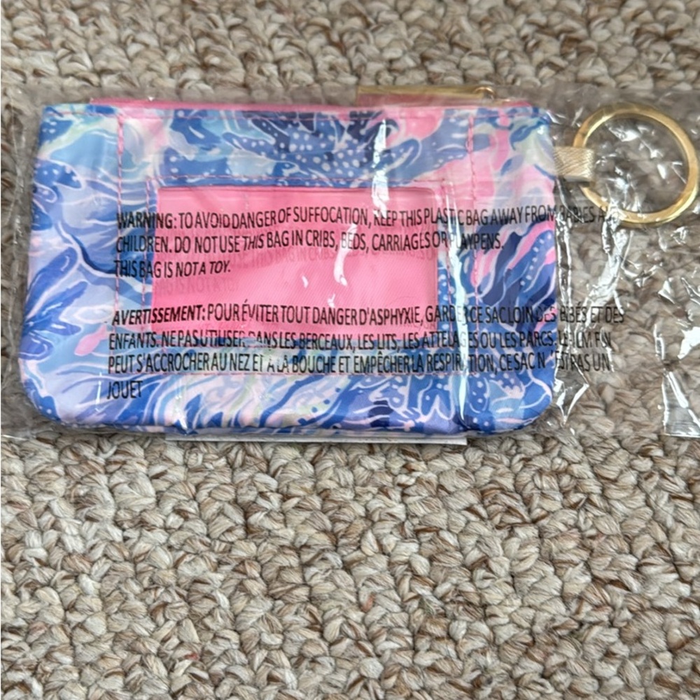 Lilly Pulitzer Keychain Wallet - Pink and Blue